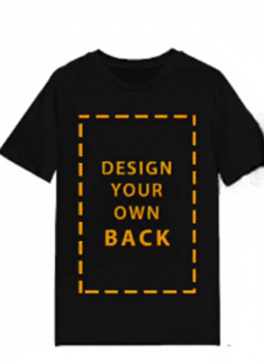 Men's and ladies custom design tee back print