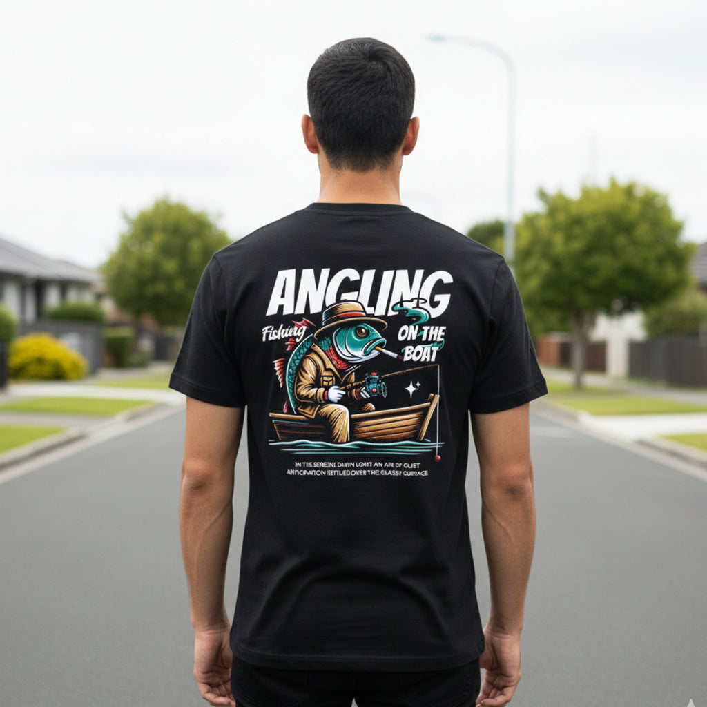 Angling Fishing Graphic T-Shirt