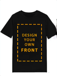 Men's and ladies custom design tee front print only
